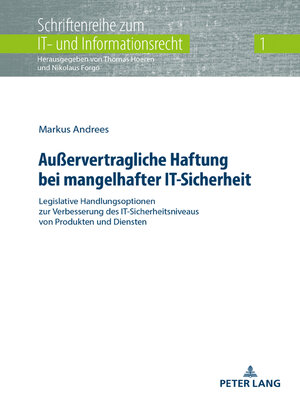 cover image of Außervertragliche Haftung bei mangelhafter IT-Sicherheit